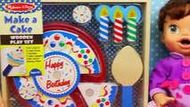 Baby Alive Dolls Birthday Cake MELISSA & DOUG Wooden Cut & Slice Toy   Learning Math & Cou