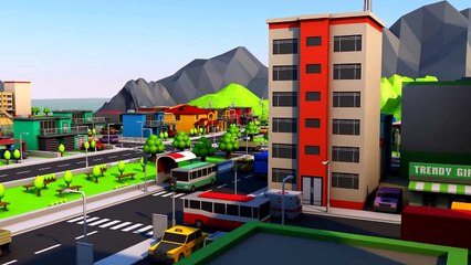 Police car Chase and Thief in car. Police cartoon for children Kids story Handy Andy and M