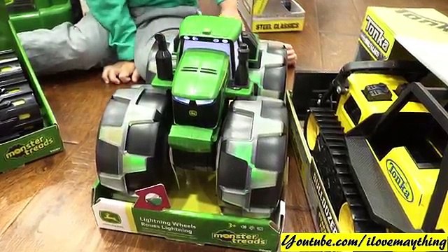 Children Playing their TOY TRUCKS and Dinosaur TOYS at the BEACH. Construction Trucks and