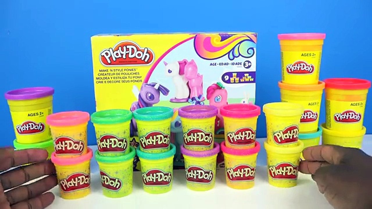 DIY Custom My Little Pony Super Rainbow Sparkle Play Doh Mighty Toys Glitter Playdough