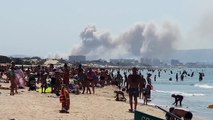 Пожар в Анапе тушат с самолета. Посадка на море.  Вертолеты не справились