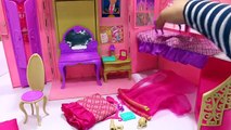 Barbie & Ken Princess Pink Doll House Rapunzel Morning Routine