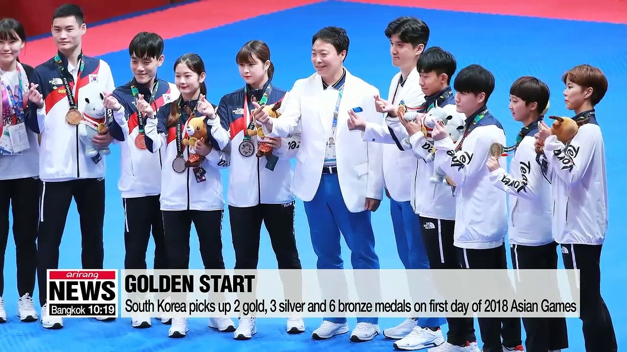 South Korea picks up 2 gold, 3 silver and 6 bronze medals on first day of 2018 Asian Games