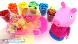 Learn Colors Bubble Gum Baby Doll Bath Time Learn Colors Play Doh Modeling RL