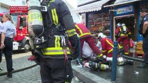L'intervention des pompiers de Paris à Aubervilliers, rue du Landy