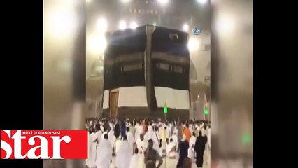 Mekke’de şiddetli fırtına ve yağmur korkuttu