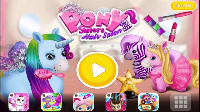 Pony Sisters Hair Salon 2 TutoTOONS Educational Education Videos games for Kids Girls Baby