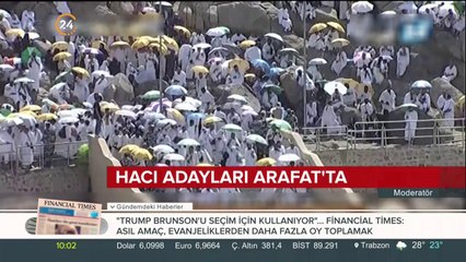 Hacı adayları Arafat'ta