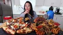 PIZZA EVERYTHING   FRIES   CALZONES MUKBANG | Eating Show