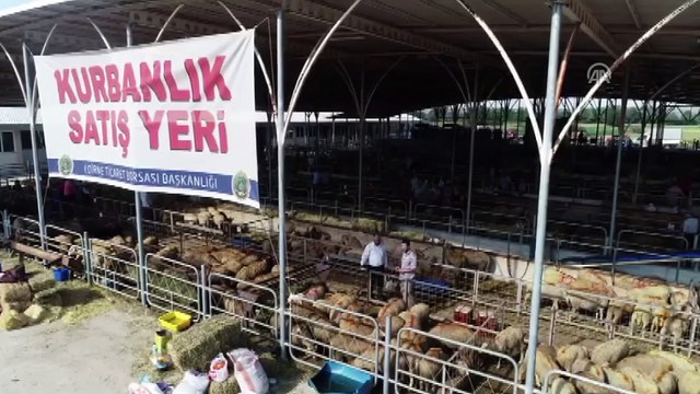 Kurban pazarında arife yoğunluğu - EDİRNE