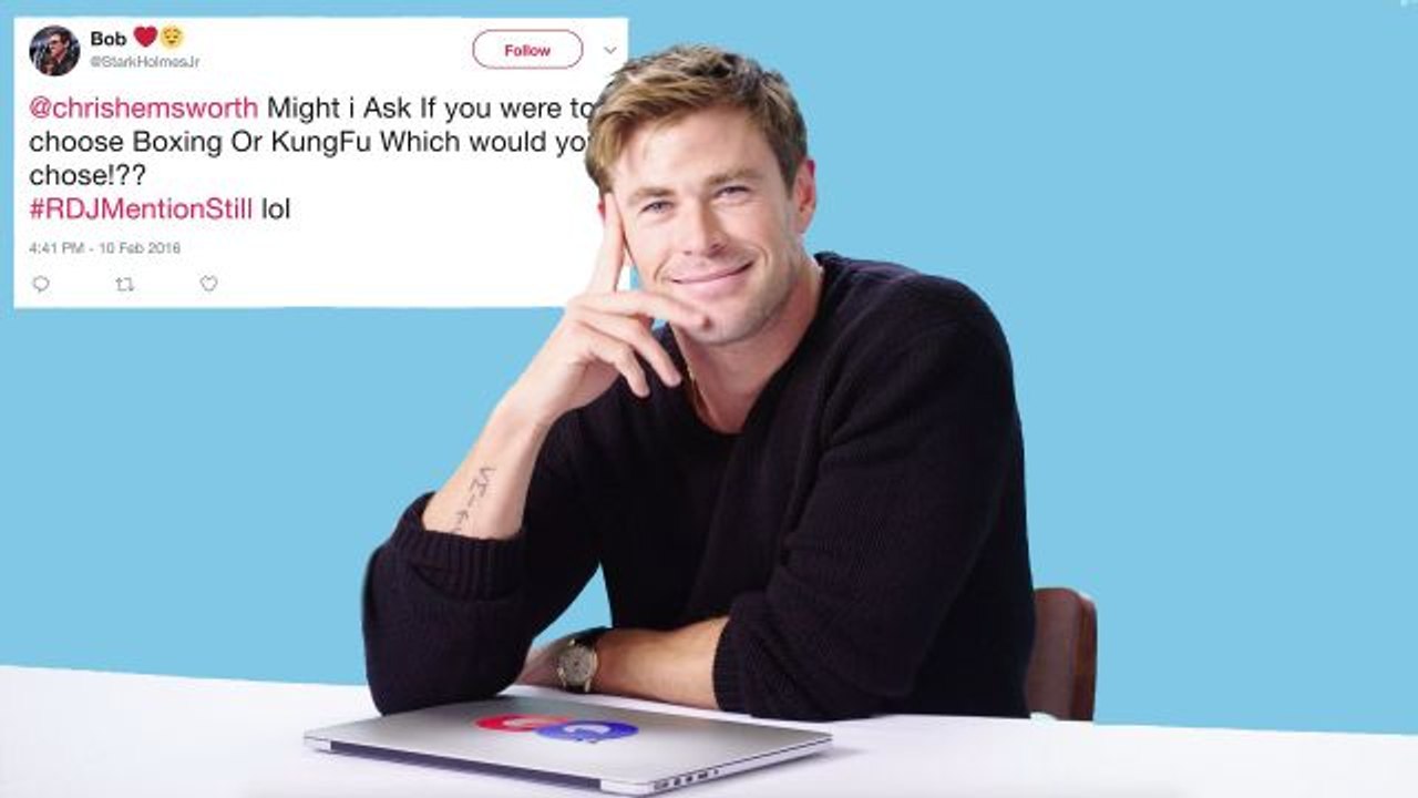 Chris Hemsworth Goes Undercover on Twitter, YouTube, and Quora