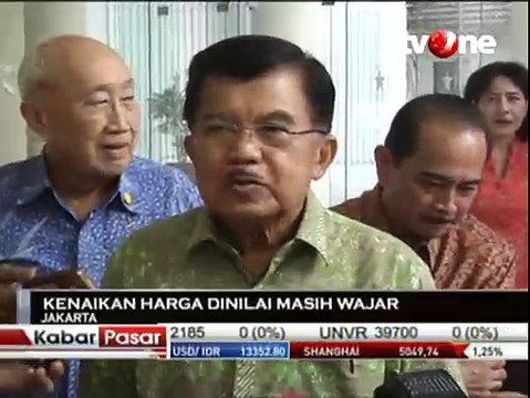 Wapres JK Kenaikan Harga Pangan 'Hadiah' untuk Petani