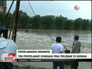 Penyelamatan Dramatis Korban Banjir di China