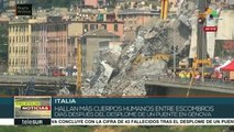 En Italia hallan a 3 personas más entre escombros del puente colapsado