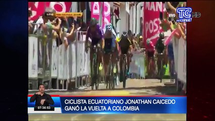 Ciclista ecuatoriano Jonathan Caicedo ganó la vuelta a Colombia