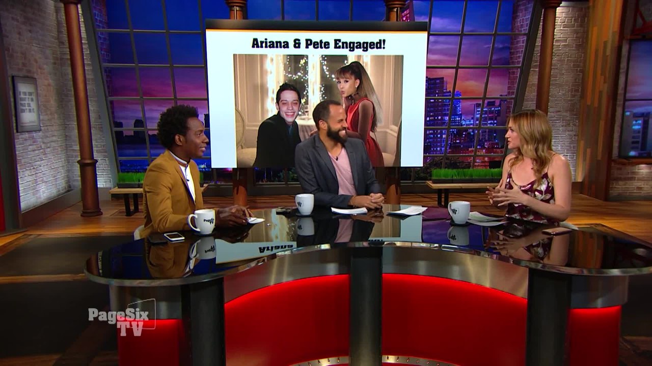 About a month ago we found out Pete Davidson and @ArianaGrande were dating. And, then - bang bang - they're engaged! Ahhh, young love... will it last? #PageSixTV