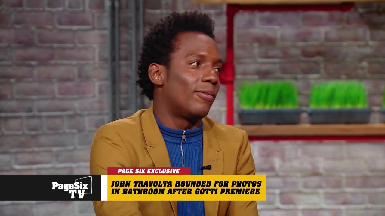 #Gotti star John Travolta was mobbed by fans when he was trying to conduct some private business! #PageSixTV has the story of what happens when you keep John from using the john!