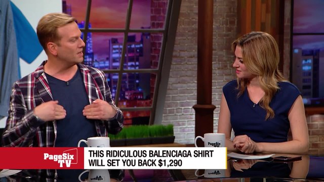 It's fashion's latest #inception @BALENCIAGA's shirt within a shirt! And it costs HOW MUCH?!?!? Would you rock the t-shirt shirt? We at #PageSixTV would love to know!