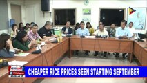 Cheaper rice prices seen starting September