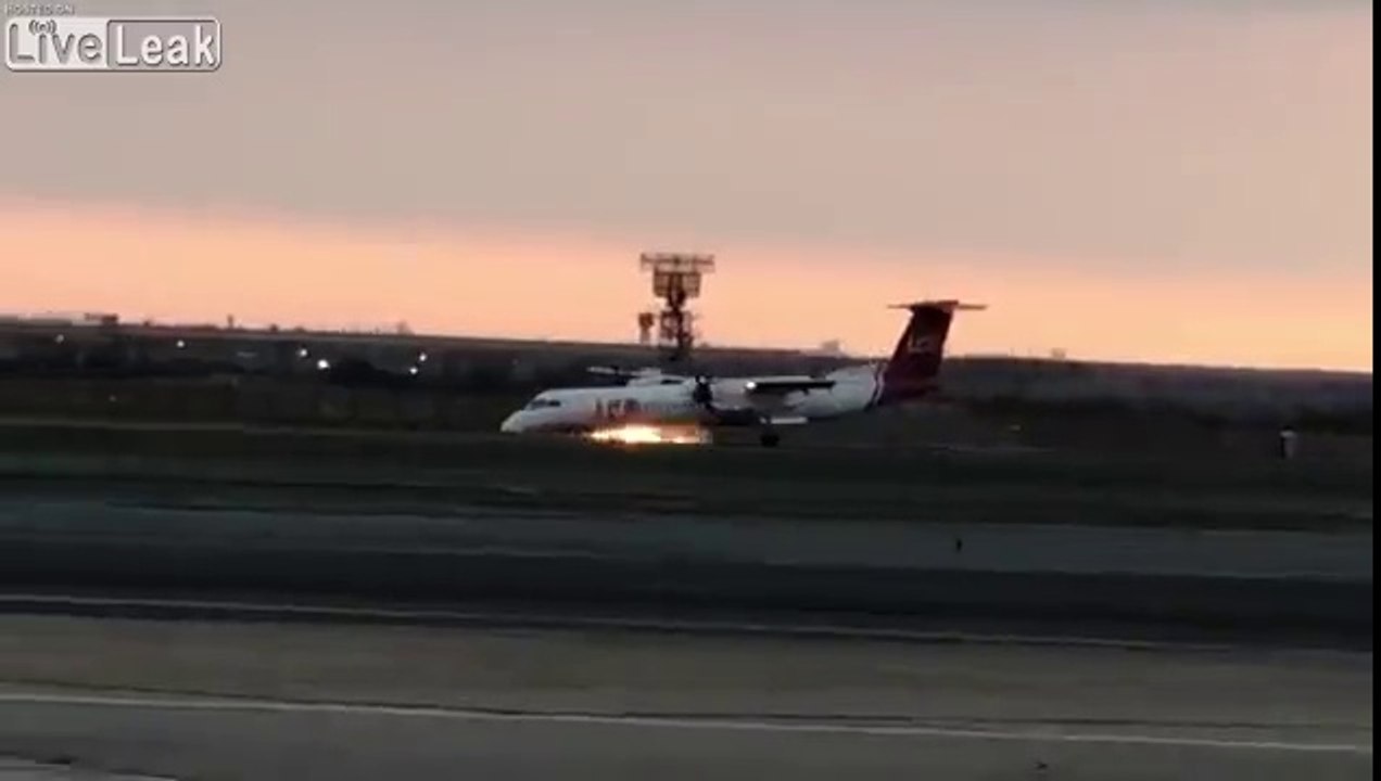 Atterrissage d'urgence sans roue avant ! Cet avion n'a plus le train avant