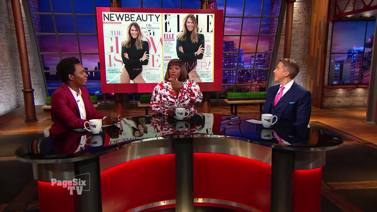 Either @ElleMacpherson is a time traveling model, or somebody messed up at #NewBeauty Magazine! #PageSixTV covers the cover controversy!