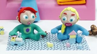 ELSA POLICE STOPS HULK ❤ Superhero & Frozen Elsa Play Doh Cartoons For Kids ❤ Stop Motion