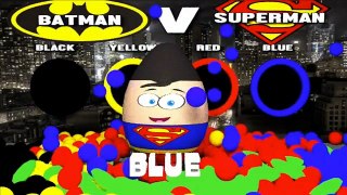 Batman Superman Wonder Woman 3D Animation Learning Colours With Surprise Eggs for Kids & T