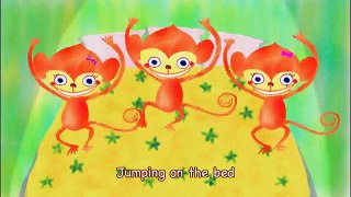 【こどもちゃれんじ English】【えいごのうた】Three Little Monkeys