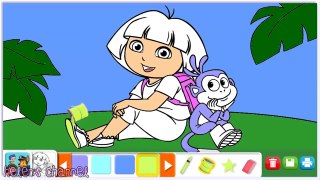 DORA THE EXPLORER Dora and Boots Together! Coloring Book | Dora Game