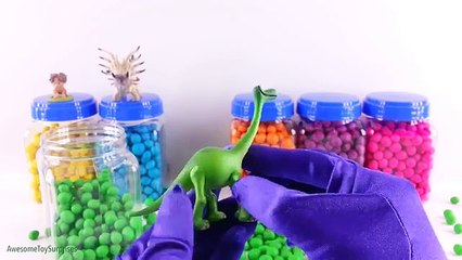 Learn Colors with The Good Dinosaur Movie Toys and Playdoh Dippin Dots