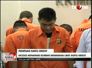 Kepolisian Bongkar Sindikat Penipuan Kartu Kredit