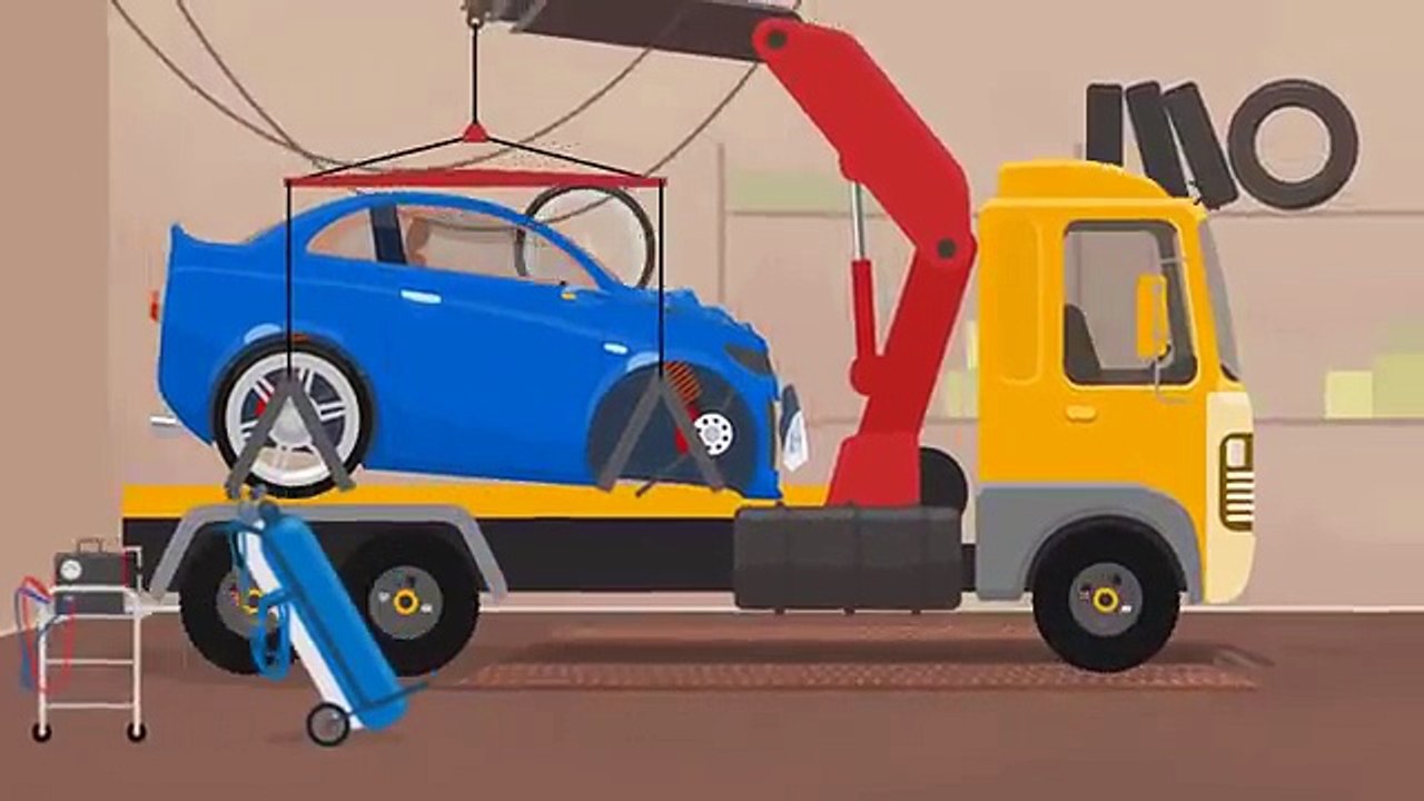 Dr McWheelie & a blue car. Cartoons for children.