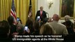 President Trump honours immigration agents at White House