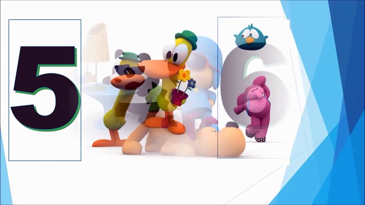 LOS NUMEROS del 1 al 20 Video con imagenes de Pocoyo y sus amigos. Canciones infantiles