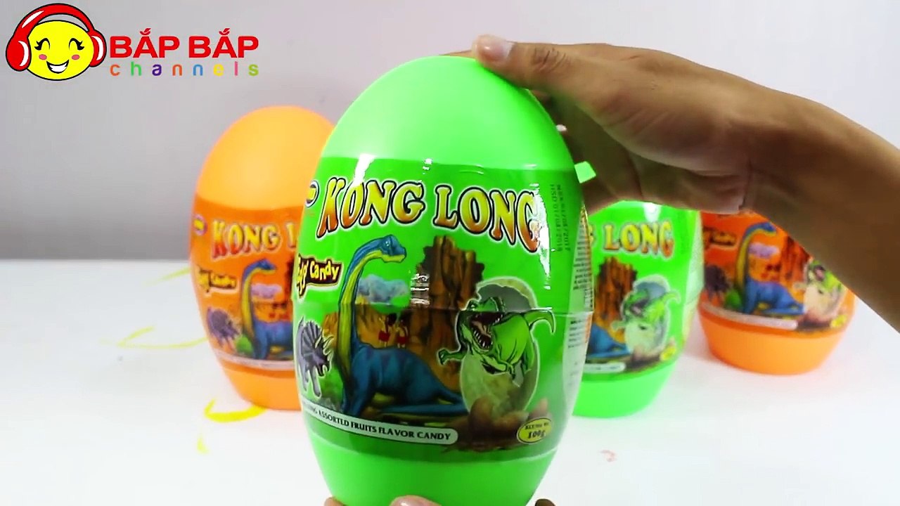 Bóc trứng khủng long học màu sắc – Gia đình ngón tay trứng khủng long Dinosaur Eggs Learn
