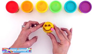 How to Make Emoji Faces with Play Doh * Creative Fun For Kids * Play Dough Art * RainbowLe