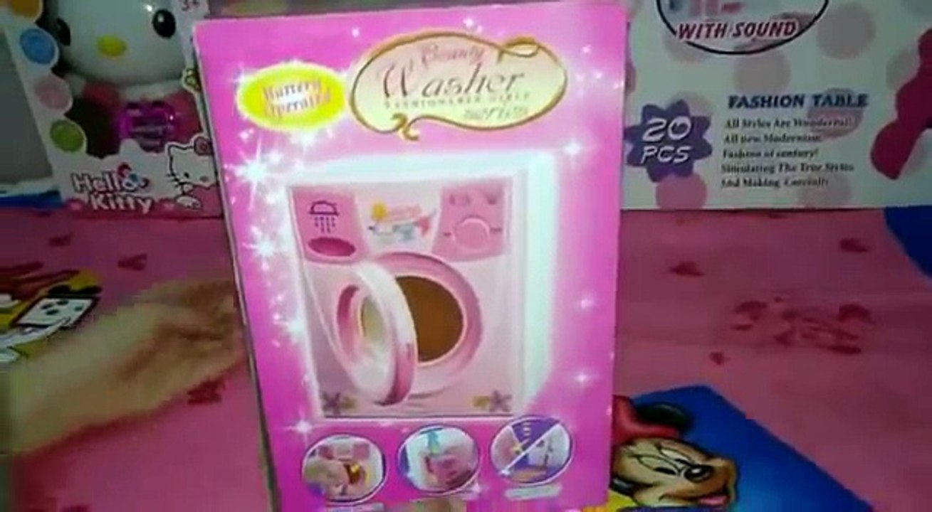 العاب بنات : غسالة اوتوماتيك حقيقية للبنات بتلف وبطلع صوت وبتشفط المياه العاب مسليه للبنات