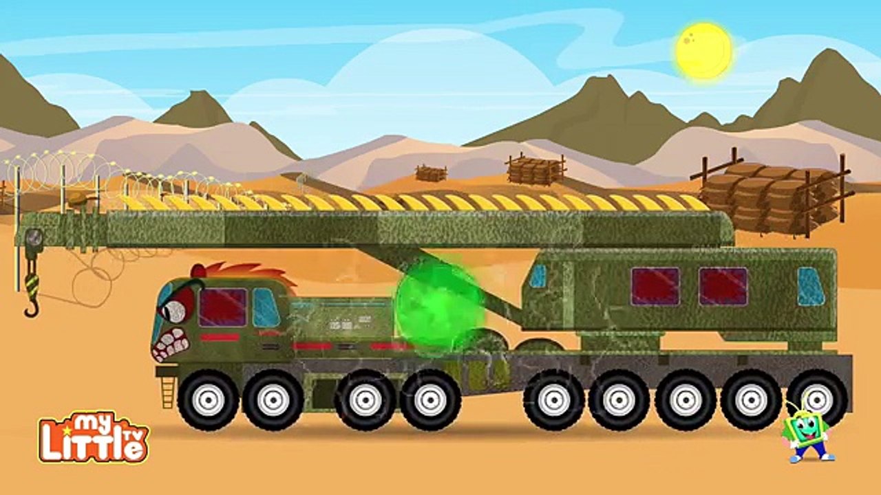 Learn Scary Military Vehicles | Big trucks | Cars Transformation | Kids Videos