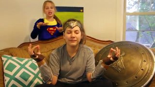 Supergirl vs Wonder Woman vs Tiny Rick Monster Zombies NERF WAR: GIRLS RULE real life Supe