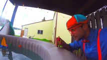 Boats for Kids with Blippi _ Learn Colors in the Hot Tub