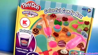 Play Doh Colorful Candy Box Sweet Shoppe ❤ How to Make Lollipops Cookies Cupcakes by FunTo