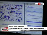 Pertumbuhan Kubah Lava Gunung Sinabung Terus Meningkat