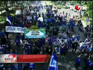 Bobotoh Turun ke Jalan Tuntut Perbaikan Sepakbola Nasional