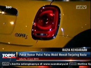 Berplat Palsu, Dua Mobil Mewah Terjaring Razia