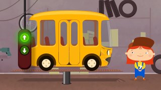 Kids car cartoons. The car doctor and the school bus