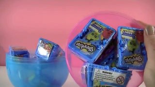 Shopkins Challenge #1 with Giant Play Doh Surprise Eggs