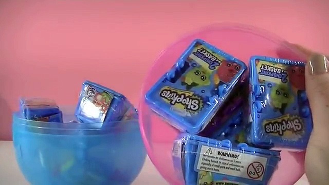 Shopkins Challenge #1 with Giant Play Doh Surprise Eggs
