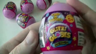 Surprise Eggs Gltizi Globes opening and review Moose Toys