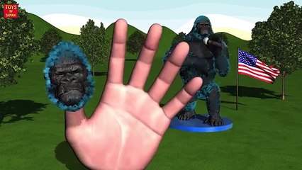 KING KONG SING KARAOKE Finger Family | Nursery Rhymes for Children | 3D Animation
