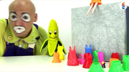 Funny Clown Andrew at a Doll Party. Dresses for dolls.